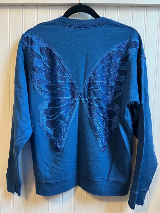 Tricia Fix Tops - Tricia Fix Exclusive Butterfly Crewneck Sweatshirt in Royal Blue Size XS NWOT